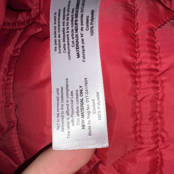 Hunter Puffer Vest Womens L Red Quilted Packable Lightweight Nylon Outdoor Layer - Picture 10 of 12